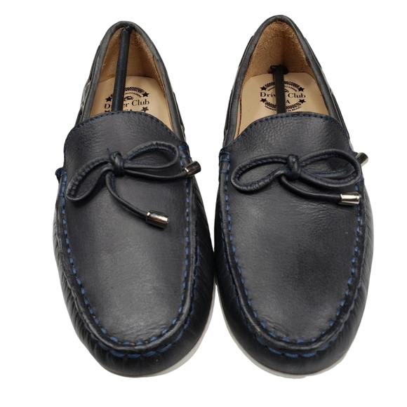 Driver Club USA | NIB Nantucket 2 Navy Everest Preppy Leather Loafers Boy's 3.5 - Picture 7 of 14